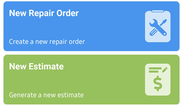 the new ro and new estimate buttons